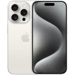Apple iPhone 15 Pro, 256GB, White Titanium - Unlocked (Renewed Premium)
