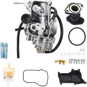 labwork Carb Carburetor & Intake Boot Fit for Yamaha Big Bear 350 YFM350 Kodiak YFM400 Moto 4