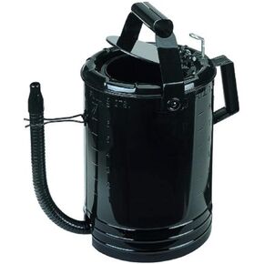 LUMAX LX-1536 Black 5 Quart Flow Control Measure Can with Flex Spout. Self-Locking lid for dust Free Operation. Thumb Operated Valve Controls Flow – Flip-Action Locks Valve Open.