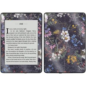 MightySkins Glossy Glitter Skin for Kindle Paperwhite 2018 Waterproof Model - Midnight Blossom | Protective, Durable High-Gloss Glitter Finish | Easy to Apply, Remove | Made in The USA