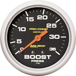 Auto Meter 5404 Pro-Comp Liquid-Filled Mechanical Boost Gauge, 2.625 in.