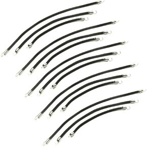 15Pcs Bungee Cords Elastic String for RC Rock Crawler Truck Roof Rack Upgrade Parts Black (10cm/15cm/20cm)