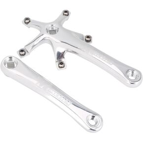 Life 1Pair Bike Left and Right Crank, 170MM Bike Alloy Left and Right Crank for Single and Two‑Piece Road Chainring Repair Parts Accessory