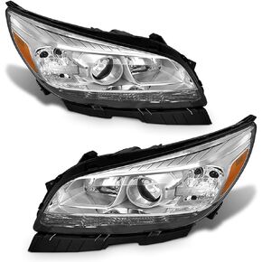 2013-2015 Chevy Malibu 2016 Malibu Limited Headlight Assembly Headlights for 2013-2015 Chevy Malibu Headlamp Replacement Left and Right - Chrome Housing