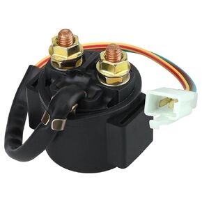 Yerbay Solenoid Starter Relay for Chinese Made GY6 4-Stroke Engine 50cc 70cc 90cc 100cc 110cc 125cc 150cc 200cc 250cc ATV Pit Dirt Bike go Kart Buggys Quad Moped Roketa Sunl Coolster Tao tao Scooter