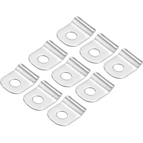 uxcell 100 Pcs Pipe Strap Fit for 3/16in(5mm) 304 Stainless Steel Strap Clamp with 1 Hole for Conduit or Pipe Fixing