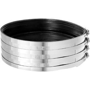 uxcell Flexible Pipe Coupling, 28.2mm Pipe Connector with Stainless Steel Hose Clamps Stainless Steel Pipe Repair Clamp for Plastic and Metal Pipes