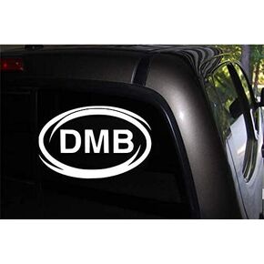 DMB David Mathews Band White Vinyl Decal Sticker for Car Truck Van Window (6" x 4") (White) in Saudi Arabia