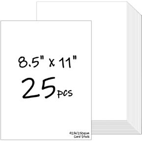 25 Sheets Brown Cardstock 8.5 x 11, 92lb/250gsm Kraft Card Stock Paper, Heavy Cardstock Printer Paper for Invitations, Scrapbooking, Crafts, Diy Cards, Decoration