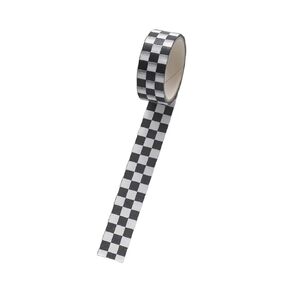Black White Decorative Washi Tape Compact Checkerboard Pattern Paper Tape DIY Fade-Resistant Arts and Crafts Tape Arts and Crafts Tape