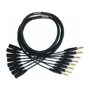 Mogami GOLD 8 TRS-XLRM-05 Audio Adapter Snake Cable, 8 Channel Fan-Out, 1/4" TRS Male Plug to XLR-Male, Gold Contacts, Straight Connectors, 5 Foot
