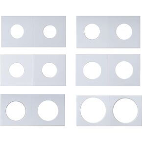 SOWAKA 60 Pcs Coin Holder Cardboard 6 Assorted Size Currency Holder Cardboard Wrappers Protector Storage for Collectors Fits Dollars Penny Quarter