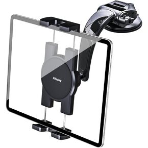 Car Tablet Mount for 4.7"-12.9" Phone & iPad - Car Tablet Holder for Dashboard Windshield with Military-Grade Suction & Stable, Compatible with iPad Pro/Air/Mini, Galaxy Tabs, iPhone, Tablets