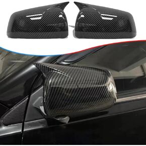 2PCS New Rear Mirror Cover Caps for Mitsubishi Lancer 2008 2009 2010 2011 2012 2013 2014 ABS Side Door Wing Mirror Cap Covers Exterior car Accessories -Carbon Fibe.