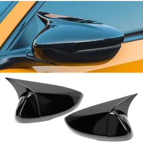 Yumzeco Compatible with 2018-2022 Honda Accord Ox Horn Mirror Cover Replacement,Carbon Fiber Pattern Mirror Cap for 10th Gen Accord,LH & RH Side Door Rearview Mirror Cover Exterior Trim(1 Pair)