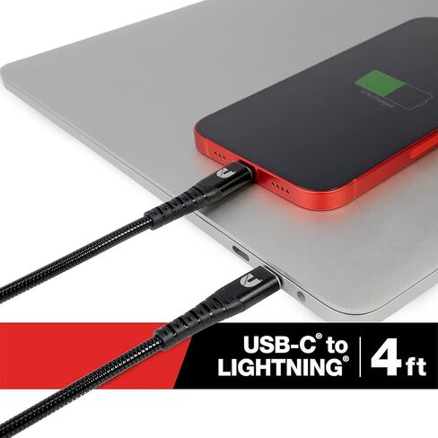 Cummins Lightning® to Type C® USB Braided Flex Cable and Wrap Attachment 4ft CMN4705 in Saudi Arabia