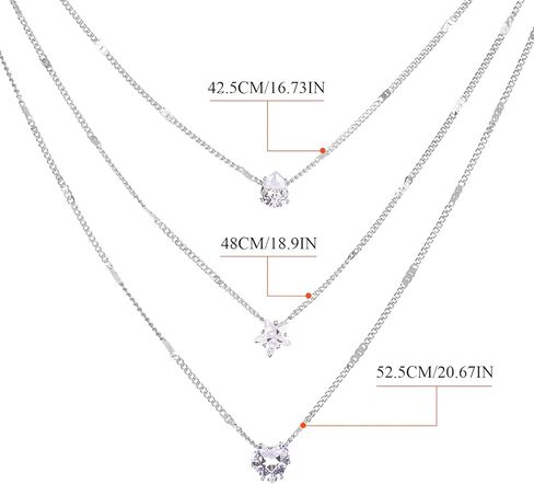 قلادات متعددة الطبقات للنساء - قلادة سلسلة طبقات أنيقة مطلية بالذهب عيار 14 قيراط - قلادات بسيطة قابلة للتعديل على شكل عملة معدنية بطبقات سلسلة ذهبية للنساء هدايا in Kuwait