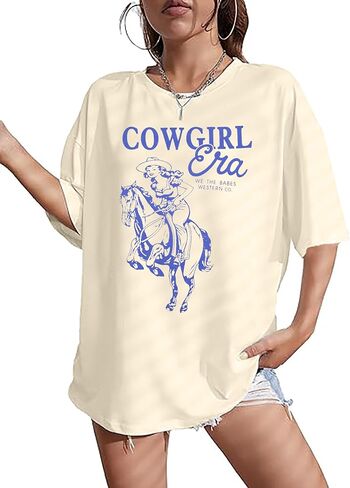 Cowgirl Era Shirt Women Country Music T-Shirt Vintage Western Rodeo T-Shirt 90s Music Lover Short Sleeve Top in Saudi Arabia