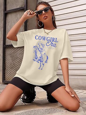 Cowgirl Era Shirt Women Country Music T-Shirt Vintage Western Rodeo T-Shirt 90s Music Lover Short Sleeve Top in Saudi Arabia