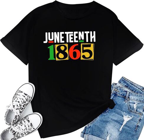 LBP Juneteenth Shirts for Women African American Freedom Celebrate 1865 Tshirt Black History Tee Tops in Saudi Arabia
