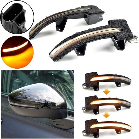 2pcs Dynamic Turn Signal LED Side Wing Mirror Indicator Blinker Sequential Light Compatible with Hon-da Ci-vic 11th Gen. 2021 2022 FE/FL-Blue+Yellow in Saudi Arabia