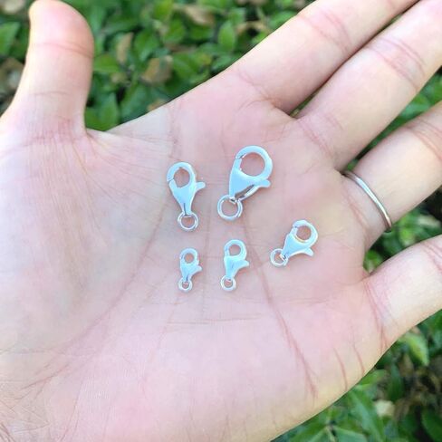 10pcs Adabele Authentic Gold Plated Sterling Silver 10mm (0.39 Inch) Small Raindrop Lobster Claw Trigger Clasps Hypoallergenic Nickel Free for Jewelry Making SS20-10 in Saudi Arabia
