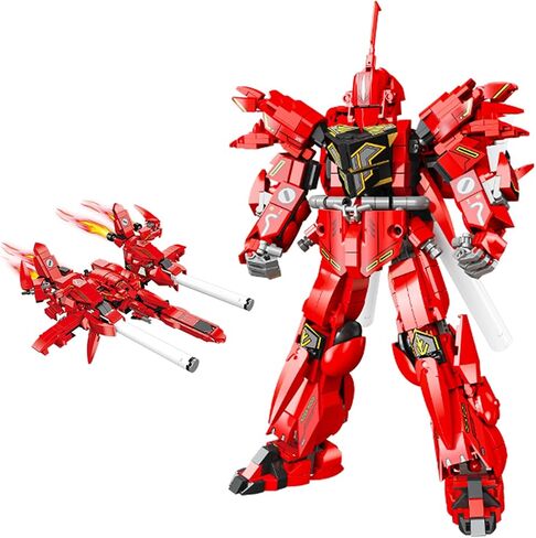 Velance Mech Robot Transforming Building Blocks Set, Warrior City Action Mech & Fighter Jet Building Toy Kit, Mecha Robot Building Block Model for Kids & Adults, Birthday, Christmas Day Gift(394 Pcs) in Saudi Arabia