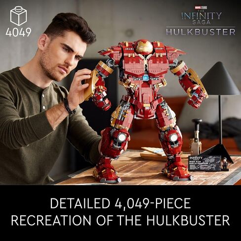مجموعة بناء Marvel Hulkbuster 76210 من LEGO - مجموعة بناء مستوحاة من فيلم Avengers مع شخصية صغيرة، نموذج عرض أصلي للبالغين وعمر عشاق Ultron للأعمار من 18 عامًا فما فوق in Saudi Arabia
