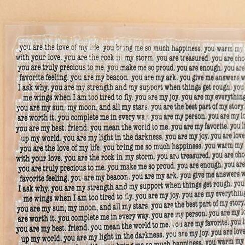 WooYangFun Craft 1 قطعة أنت حبي مشاعر خلفية واضحة ختم لصنع البطاقات الديكور وسكرابوكينغ 15x15 سنتيمتر in Kuwait