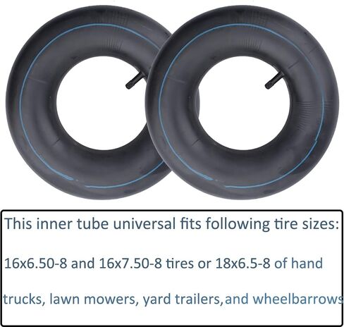 2 حزمة 16x6.50-8/16x7.50-8 أنبوب داخلي مع TR-13 استبدال ساق الصمام المستقيم لمنفاخ الثلج، عربة الجولف، ATV، جرار المزرعة، عربة اليد، المقطورات وأنبوب الإطار الداخلي لجزازة العشب in Kuwait