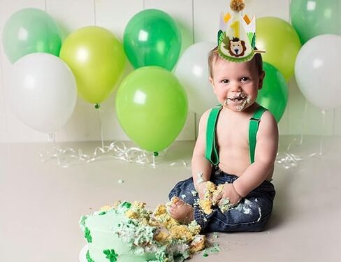 قبعة الاحتفال الأول في الغابة سفاري للأولاد، قبعة مخروطية على شكل أسد لعيد الميلاد الأول، زينة عيد ميلاد برية، ديكور عيد ميلاد سفاري الأول in Kuwait