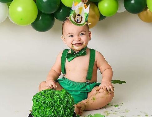 قبعة الاحتفال الأول في الغابة سفاري للأولاد، قبعة مخروطية على شكل أسد لعيد الميلاد الأول، زينة عيد ميلاد برية، ديكور عيد ميلاد سفاري الأول in Kuwait