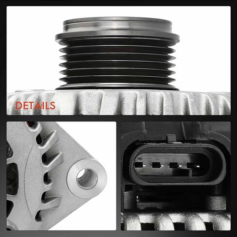 مولد كهربائي ممتاز متوافق مع Oldsmobile Intrigue 1999 2000 2001 2002 V6 3.5L، 125Amp 12V في اتجاه عقارب الساعة 6 بكرة أخدود، استبدال # 10480341، 10464395 in Saudi Arabia