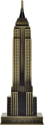 Cutbar 8.7 Inch Empire State Building Statue Metal New York City World Building Statues Collection Model Home Desk Decoration (Bronze) in Saudi Arabia