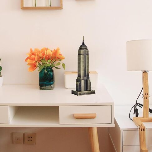 Cutbar 8.7 Inch Empire State Building Statue Metal New York City World Building Statues Collection Model Home Desk Decoration (Bronze) in Saudi Arabia