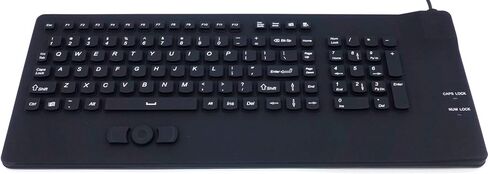 DSI Waterproof Silicone Keyboard with Integrated Mouse Button - IP68 Industrial Rugged IKB108 in Saudi Arabia
