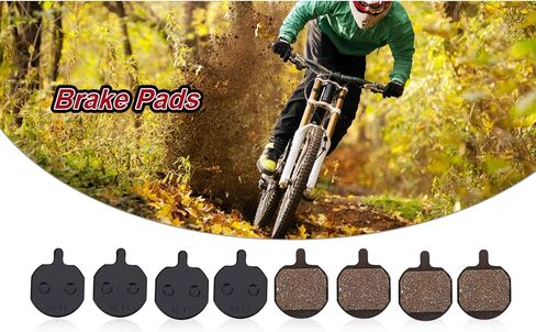 4 Pairs Bike Brake Pads 8PCS Mountain Bike Semi Metallic Resin Brake Pads for Hayes Sole MX2/3/4/5 CX5 GX C GX2 in Saudi Arabia
