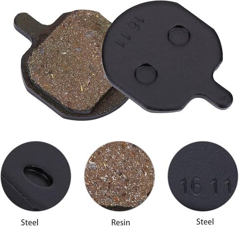 4 Pairs Bike Brake Pads 8PCS Mountain Bike Semi Metallic Resin Brake Pads for Hayes Sole MX2/3/4/5 CX5 GX C GX2 in Saudi Arabia