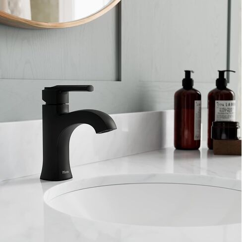 Pfister Vaneri Bathroom Sink Faucet, Single Control, 1-Handle, Single Hole, Matte Black Finish, LF042VRIBB in Saudi Arabia