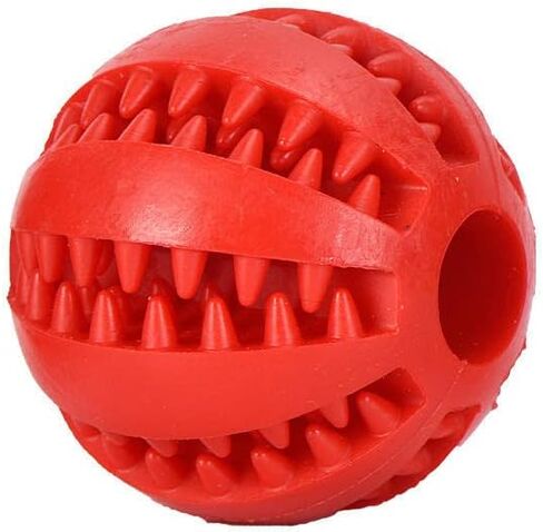 Pawzone - Dog Puzzle Teething Toys Ball Nontoxic Durable Dog Chew Toys for - Puppy Small Large Dog Teeth Cleaning/Chewing/Playing/Treat Dispensing Dog Toys/Chew Ball (Blue) in Saudi Arabia