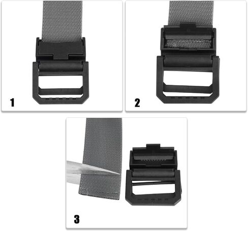 Adjustable Military Style Nylon Elastic Belt for Women & Men, Casual Belt with Double Ring Buckle in Saudi Arabia