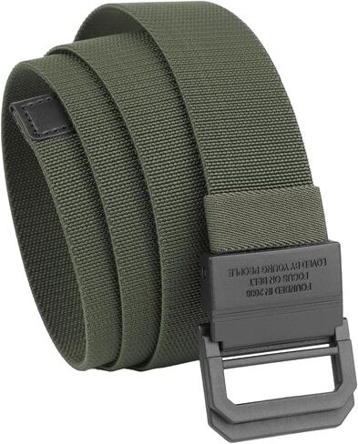 Adjustable Military Style Nylon Elastic Belt for Women & Men, Casual Belt with Double Ring Buckle in Saudi Arabia