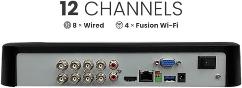 Lorex D881A82B-R Fusion 4K 12 Camera Capable (8 Wired and 4 Wi-Fi) 2TB DVR (Renewed) in Saudi Arabia