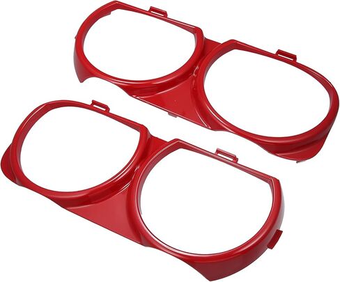 1 Pair Headlight Trim Ring Compatible for Dodge Challenger 2015-2022, Durable Plastic Black Front Left Right Side Head Lamp Ring Bezel in Kuwait