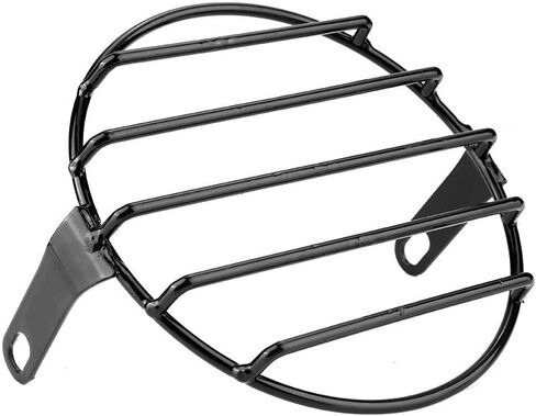 Headlight Grill, 5.75 Inch Headlight Grill Cover Iron Retro Motorcycle Headlight Grill Cover Round Mask Black for motorcycle headlight motorcycle headlight grill 5 3/4 headlight in Saudi Arabia