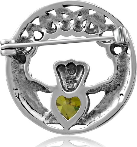 دبوس بروش للصداقة من الفضة الاسترليني 925 من WithLoveSilver Claddagh Celtic Iris in Kuwait