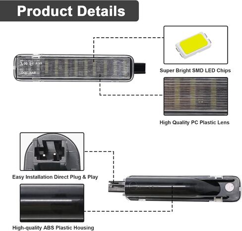 LED Interior Door Courtesy Lights for H2 | for C/K | for Silverado 2003-2007/ Sierra 1500 2500 3500 | for Pickup Suburban | for Tahoe | for Avalanche | for Yukon XL | for Escalade(Blue) in Saudi Arabia