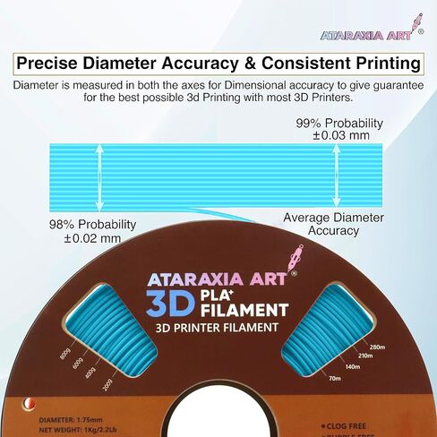خيوط PETG 1.75 مم، خيوط طابعة ثلاثية الأبعاد، بكرة ملفوفة 1 كجم/2.2 رطل، دقة الأبعاد ± 0.02 مم، مع كيس مكنسة تخزين الفتيل، تناسب معظم طابعات FDM ثلاثية الأبعاد، مطابقة بانتون، بني فاتح PETG in Kuwait