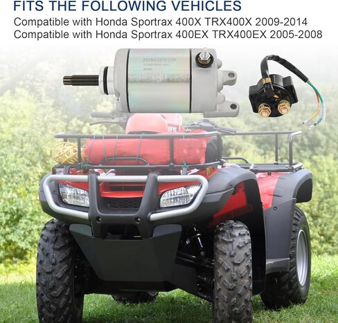 Starter & Relay 31200-HN7-003 Compatible with Honda Rancher 400 FourTrax TRX400FA TRX400FGA 2004-2007, Replaces 18683 410-54059 SMU0220 57-2748 in Kuwait