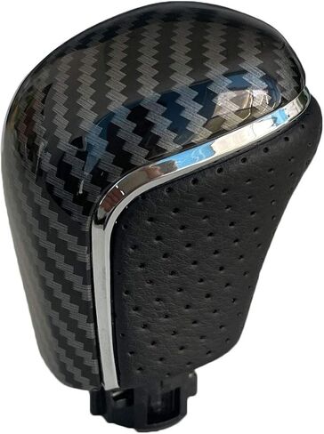 Pursuestar Black Leather Carbon Fiber Gear Lever Shift Knob Shifter for Toyota 2018 2019 2020 2021 2022 Camry Avalon Corolla in Saudi Arabia